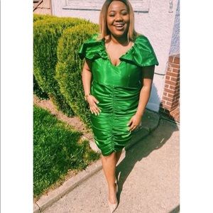 Custom Design Green Cocktail Dress